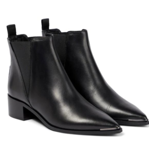 Acne Studios Shoes - Acne Jensen Boots in Smooth Black Leather Sz 37